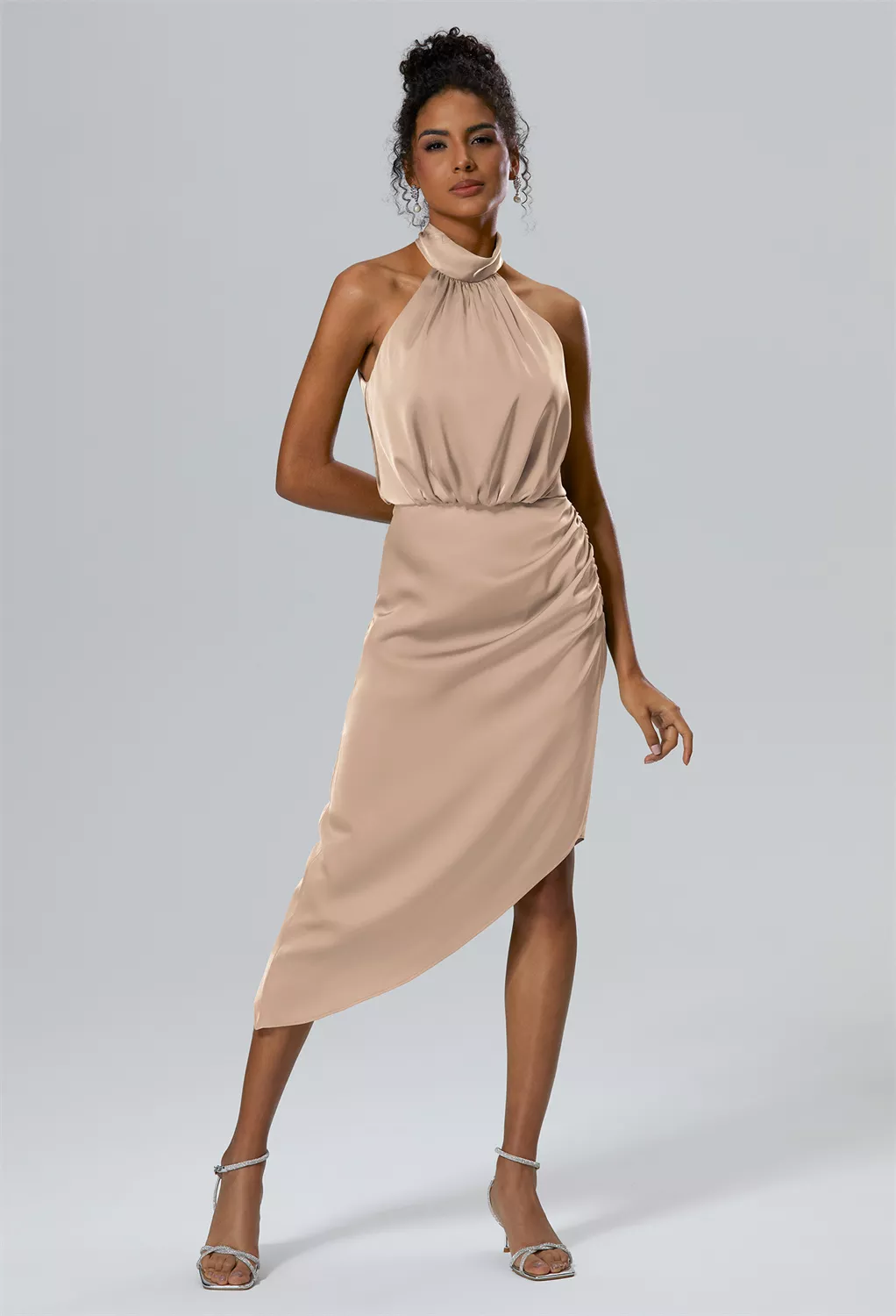 AW Ulrica Taupe  Cocktail Wedding Guest Dresses